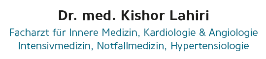 Dr. med. Kishor Lahiri - Facharzt für Innere Medizin, Kardiologie & Angiologie, Intensivmedizin, Notfallmedizin, Hypertensiologie